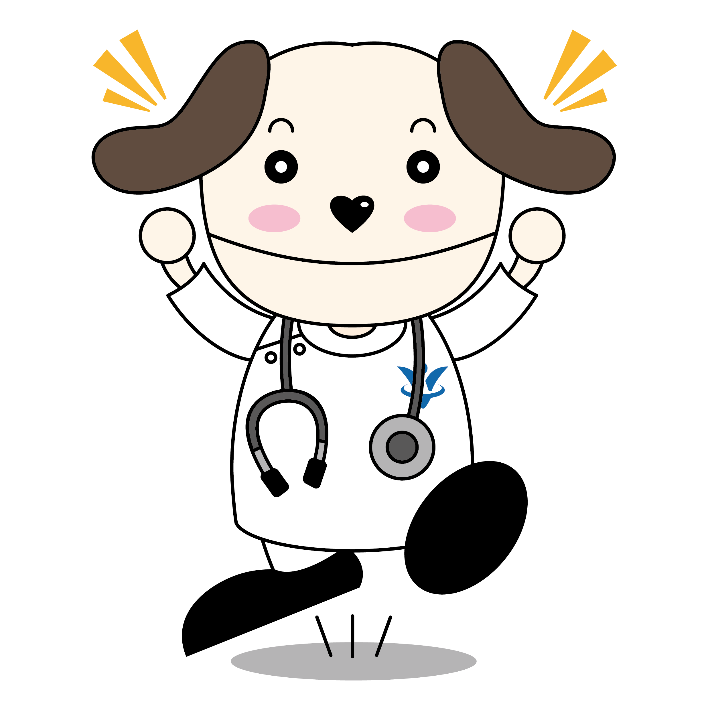 人間ドック5,500円で喜ぶキャラクター